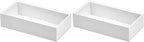 Bostitch Office Konnect Desk Organizer Accessory Tray, Wide, Stacks for Desktop Storage, White (Pack of 2)