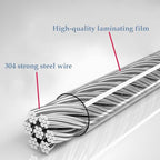 Retractable Clothesline Indoor Clothes Line for Hanging Dry and Wet Clothes on Heavy Duty Outdoor Clothing Lines 16.7 ft (White)