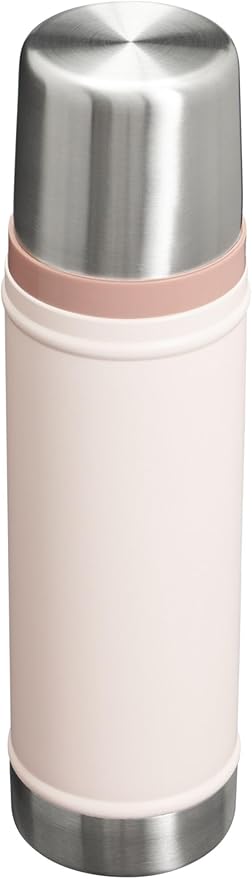 Stanley Classic Legendary Vacuum Bottle 20 oz | Wide Mouth with Leakproof Cup Lid | Keep Drinks Hot or Cold | Packable for Travel | Insulated Stainless Steel Thermal Bottle | BPA-Free | Rose Quartz