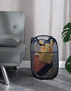 2 Pack Pop Up Laundry Hampers, Collapsible Mesh Laundry Basket, Foldable Clothes Hampers for Bathroom, College Dorm, Travel (Navy Blue)