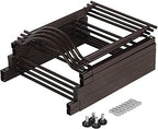 SEHERTIWY 5 Gallon Water Jug Holder Water Bottle Storage Rack, 4 tier water cooler jug rack, 5 gallon water jug stand, 5 Gallon Water Bottle Holder(4 Tier, Dark Brown)