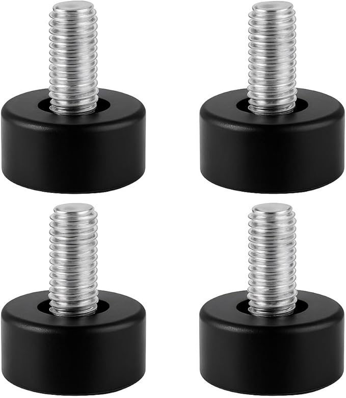 4-Pack Adjustable Feet for Wire Shelving Posts – Leveling Foot Set for Storage Racks – Threaded Base for Height Adjustment – Durable, Floor-Safe, Easy to Install Replacement Set