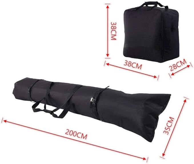 Wall Mounted Storage Rack and Bag Set for Ski Equipment Providing Space Saving Solution with Padded Bags for Protection of Ski Boards and Boots