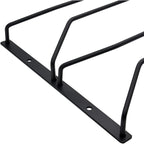 9.6-Inch Wine Glass Rack - Under Cabinet Stemware Wine Glass Holder Glasses Storage Hanger Metal Organizer for Bar Kitchen Black (2 Rows, 1 Pack)