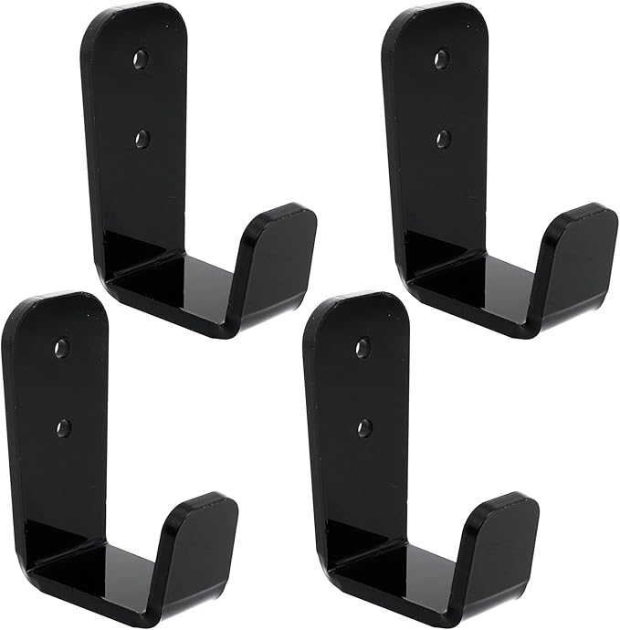 DOITOOL 2 Sets Hockey Stick Display Holder Horizontal Golf Club Display Rack Wall Mount Ski Poles Stands Hanger for Home Office Wall Black