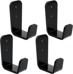 DOITOOL 2 Sets Hockey Stick Display Holder Horizontal Golf Club Display Rack Wall Mount Ski Poles Stands Hanger for Home Office Wall Black