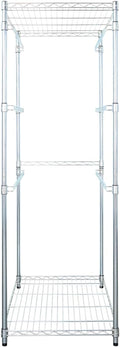 MonsterRAX 5-Tier Heavy Duty Garage Slide Rack for 27-Gallon Totes. Industrial metal organization, 250lb capacity, NSF Certified. (Bins not included) (Silver)