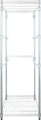 MonsterRAX 5-Tier Heavy Duty Garage Slide Rack for 27-Gallon Totes. Industrial metal organization, 250lb capacity, NSF Certified. (Bins not included) (Silver)