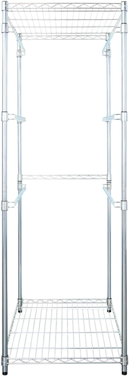 MonsterRAX 5-Tier Heavy Duty Garage Slide Rack for 27-Gallon Totes. Industrial metal organization, 250lb capacity, NSF Certified. (Bins not included) (Silver)