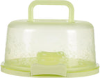 Cake Carrier, Cake Carrier With Lid And Handle, 10x8.6x4.9 Inches, Transparent Dome Reusable Airtight Box, Reusable, Portable, Microwaveable, Dishwasher Safe