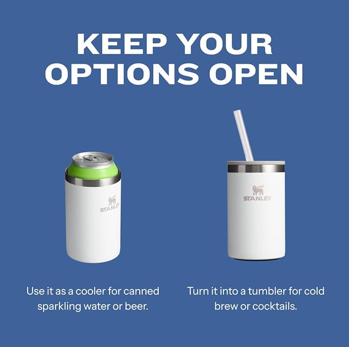 Stanley Everyday Can Cooler Cup | Beer, Seltzers, Soda, and Energy Drinks | Doubles as Tumbler | Insulated Stainless Steel Drink Holder | BPA-Free