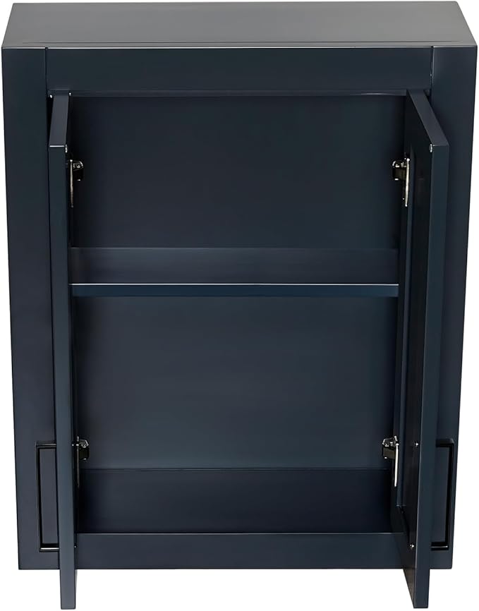 ARIEL Bathroom Wall Cabinet 26" H x 21" W x 8" D - Closed Door - Midnight Blue