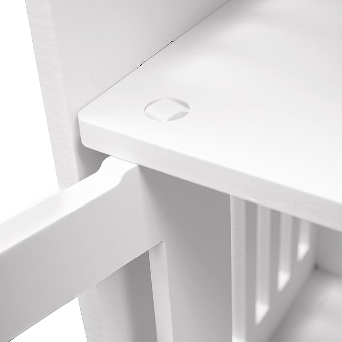 4 Tier Toilet Cabinet Floorstanding Over The Toilet Storage Cabinet Bathroom Storage Organizer Shelf for Home Bathroom,18.9 * 9.06 * 59.06in,White (Type A)