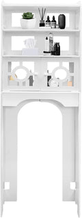 4-Tier Over The Toilet Storage Cabinet, Bathroom Organizer Toilet Shelf Organizer Freestanding Bathroom Space-Saving Storage Cabinet for Bathroom, Laundry