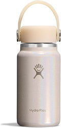 Hydro Flask Micro Bottle - Leak Proof Purse or Pocket Flask - Insulated Mini Water Bottle 6.7 Oz Glimmer Cream
