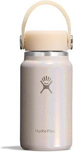 Hydro Flask Micro Bottle - Leak Proof Purse or Pocket Flask - Insulated Mini Water Bottle 6.7 Oz Glimmer Cream