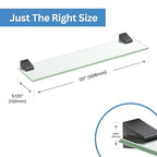 Gatco 5656MX A-Line Glass Shelf, Matte Black