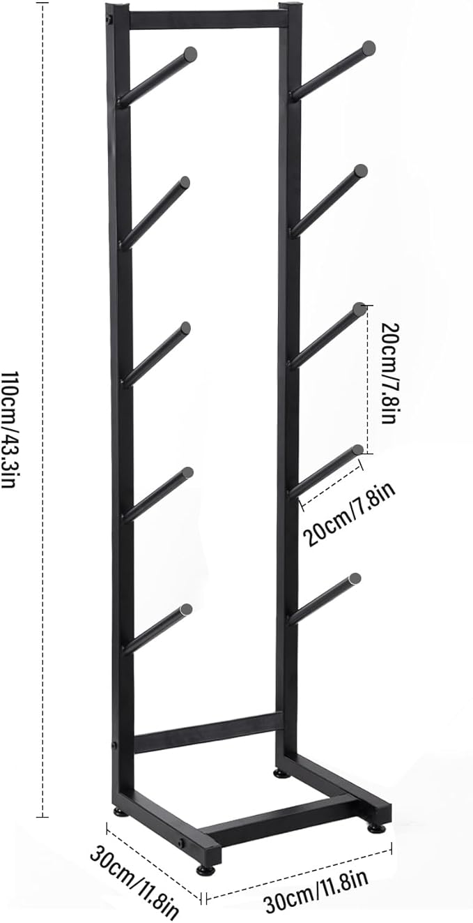Skateboard Rack, Metal Heavy Duty 5-Tiers Skate Board Organizer, Fitness Equipment Display Rack, Free Standing Snowboard Holder for Home Gym
