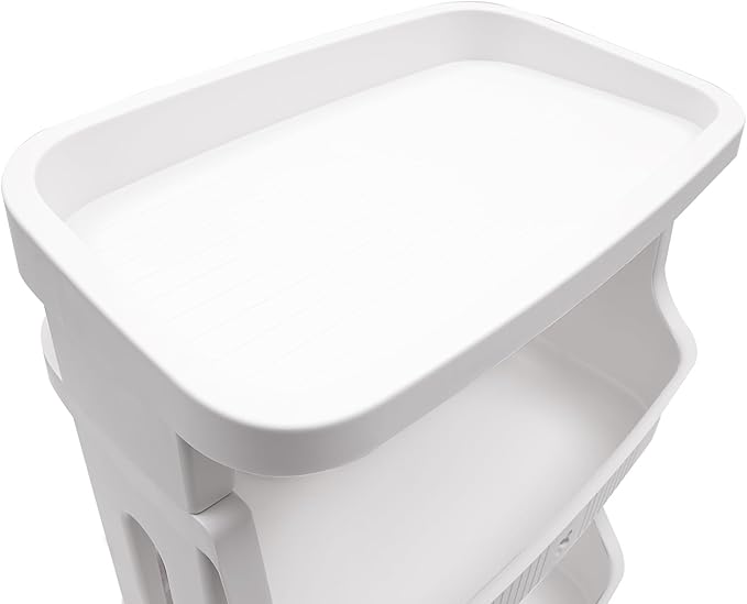 Rolling Laundry Hamper 4 Section Laundry Sorter Cart Vertical Laundry Basket Quad Laundry Sorter for Towels, Blankets & Bathroom Organization White