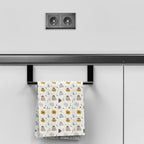 9" Over The Cabinet Towel Bar Holders, Handing Towel and Washcloth Rack for Bathroom and Kitchen, Stainless Steel, 2 Pack (Cool Black)