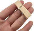 HAHIYO Wooden Clothes Pins Clothespins Wide Do NOT Fall Apart 1.77 inches Length 40 Pack Sturdy Strong Springs No Rust No Discoloration for Laundry Bathroom DIY Craft Photos Food Opened Bags
