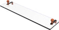 Allied Brass MA-1/22-ASP Mambo 22 Inch Glass Vanity Shelf with Beveled Edges, Autumn Sparkle