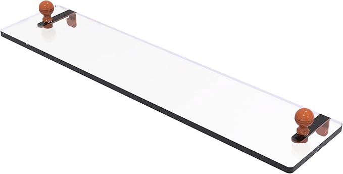 Allied Brass MA-1/22-ASP Mambo 22 Inch Glass Vanity Shelf with Beveled Edges, Autumn Sparkle
