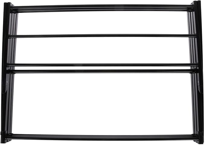 Hobby Lobby Foldable Laundry Drying Rack, 20 Feet Drying Space, Black Steel, 41.25x28.75x14.5 inches