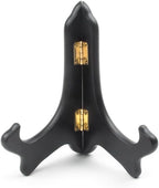 Fox Run Black Plate Stand, 6-Inch, Wood