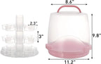 Dicunoy 24 Cupcake Carrier for Transport, 3 Tier Tall Cake Carrier Holder with Handle, Portable Desserts Storage Transporter Container Box with Lid for Pie, Cookies, Christmas, Thanks Giving Day