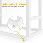 Freestanding Towel Rack for Bathroom 2 Tier Small Metal Hand Towel Holder Stand Towel Bar Towel Drying Rack Floor for Bedroom Laundry Room, White