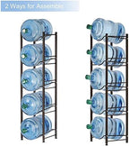 SEHERTIWY 5 Gallon Water Jug Holder Water Bottle Storage Rack, 5 tier water cooler jug rack, 5 gallon water jug stand, 5 Gallon Water Bottle Holder(5 Tier, Dark Brown)