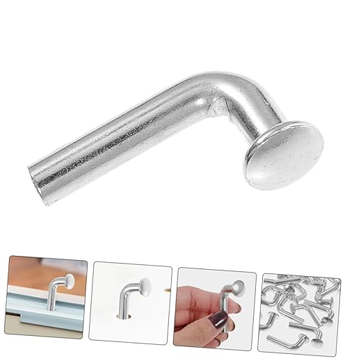 Heavy Duty J Bolt Safety Pin 6mm Universal Pallet Rack Drop Pin for Warehouse Shelving Pack of 50 Galvanized Steel 90-Degree Bend