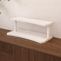 Bamboo Desktop Perfume Organizer Shelf – Wooden Storage Rack for Perfume, Makeup, Coffee Mugs – Natural Bamboo Display Stand for Vanity, Bathroom, Office (White, 2)
