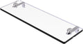 Allied Brass RC-1/16-PC 16 Inch Glass Vanity Beveled Edges Shelf, Polished Chrome
