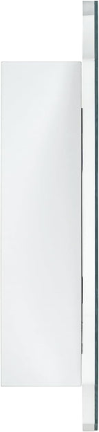 TOMACE Frameless Assymetrical Oval Medicine Cabinet with Beveled Mirror Irregular Surface Bathroom Medicine Cabinet Mirror with Storage for Bathroom 19'' H x 24'' W