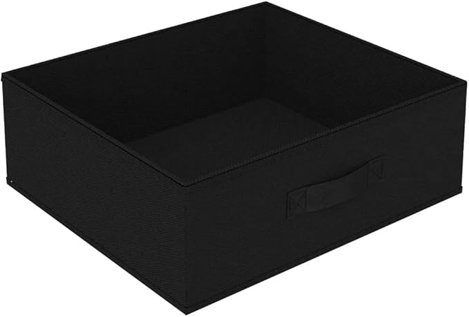 4 Tier Storage Organizer with Removable Fabric Baskets, Black Steel Shelf Unit for Bedroom Closet Organization, Space Saving Storage Rack for Home Office