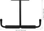 Ceiling Mounted T-shaped Bike and Fishing Rod Holder Garage Storage Rack Black Iron Wall Mount for Kayak and Skateboard Organization