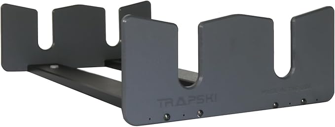 TRAPSKI Lowpro Series Ski and Snowboard Rack Inserts for Rooftop Cargo Box Marine Grade HDPE Plastic | Premium Strap Included | 3 Year Warranty | Made in the USA (LOWPRO2-S)