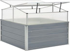 Galvanized Steel Greenhouse with Adjustable Tilt Panels, Durable Outdoor Plant Growing House for Gardening Enthusiasts, Spacious & Safe Design