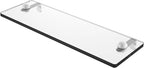 Allied Brass RC-1/16-WHM 16 Inch Glass Vanity Beveled Edges Shelf, Matte White