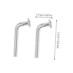 HEALLILY 200 Pcs Pallet Rack Drop Pin Safety Bolts for Warehouse Shelving Heavy Duty Iron Beam Locker Clips 1.65 X 0.66 X 0.86 Inches Silver