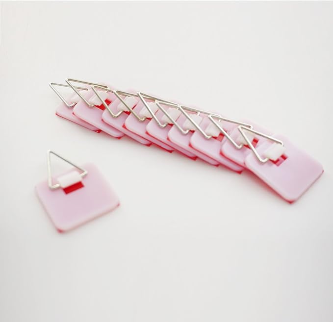 Artliving 1.25 Inch Invisible Adhesive Plate Hanger Set Vertical Plate Holders for The Wall (10 Pack)