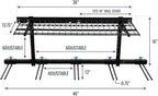StoreYourBoard Solitude Ski Wired Storage Rack and Shelf, Wall Mount Organizer Holds 10 Pairs of Skis and Accessories, Heavy Duty Supports 300 lbs