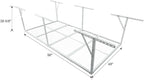 Heavy-Duty Overhead Garage Storage Rack, White, Steel, Adjustable Height, Ceiling Mount (White, 96 in. L x 48 in. W x 22-40 in. H)