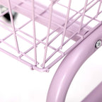 ALIMORDEN Laundry Cart with Clothes Rack, Rolling Laundry Butler with Wire Storage Rack，Purple