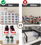 US 15 XXL 6 Pack Shoe Storage Box, Shoe Boxes Clear Plastic Stackable, Shoe Container for Organizing Sneaker and Basketball Shoes (XL CLEAR 6 PACK)