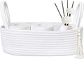 ABenkle Small Storage Basket, Jute Rope Woven Toilet Paper Tray Organizer for Toilet Tank Top, Boho Bathroom Decor Holder for Shelf Bedroom Living Room -13x6x4 Inches
