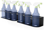 Koova 6 All-Purpose Spray Bottle Holder | Easy Install Wall Mount Hardware Included | Heavy-Duty Powder Coated Steel Storage Rack for Garage And Home | Craft Workspace Paint Bottle Organizer USA Made