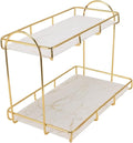 2 Tier Bathroom Storage Rack, Anti Slip Makeup Shelf in Gold White, Humanized Structure, Convenient Counter Organizer for Bathroom (L), Stylebestwxozqvbyd6-12